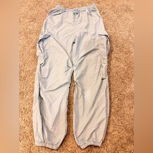 Art Class Girls Light Blue Nylon Cargo Pants Size L Elastic Waist